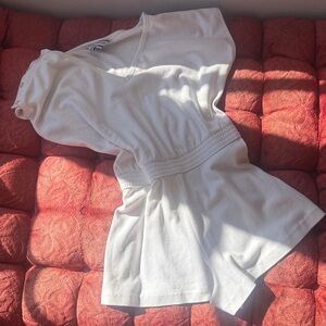 Vintage 1980s White Short Sleeve Playsuit